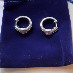 Sterling Oval Doublet Hoop Earrings